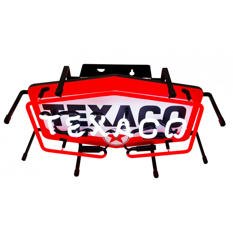 Texaco Hexagon Junior Neon Sign Car Gameroom Garage Basement Light Mancave Art 