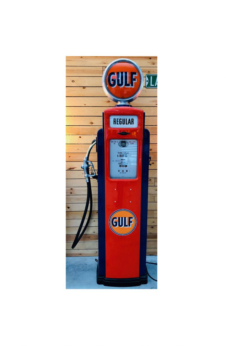 VINTAGE gas pump, Gulf USA Decoration StefVintageStore