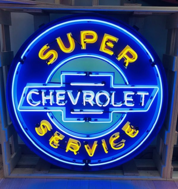 Enseignes néon Chevrolet super service 60 cm