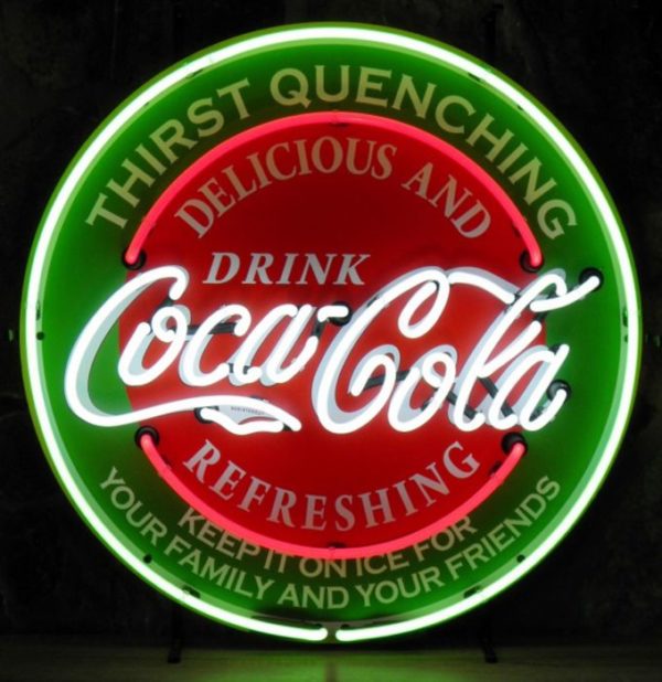 enseigne néon vintage Coca Cola 60 cm