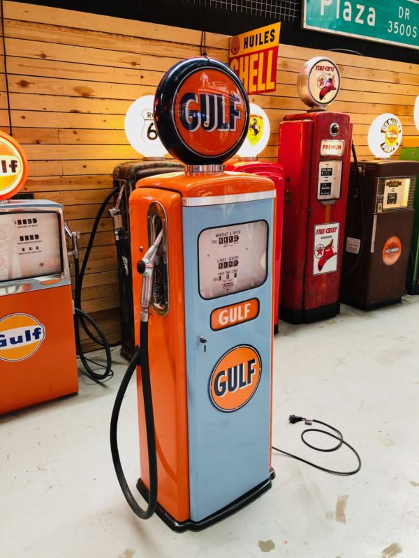 Pompe à essence Gulf Restaurée de 1955