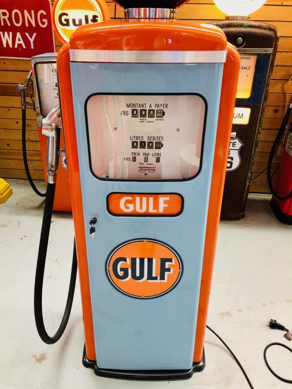 Pompe à essence Gulf Tokheim Restaurée