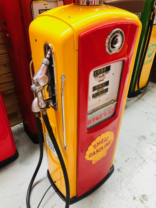 american Shell Bennett gas pump