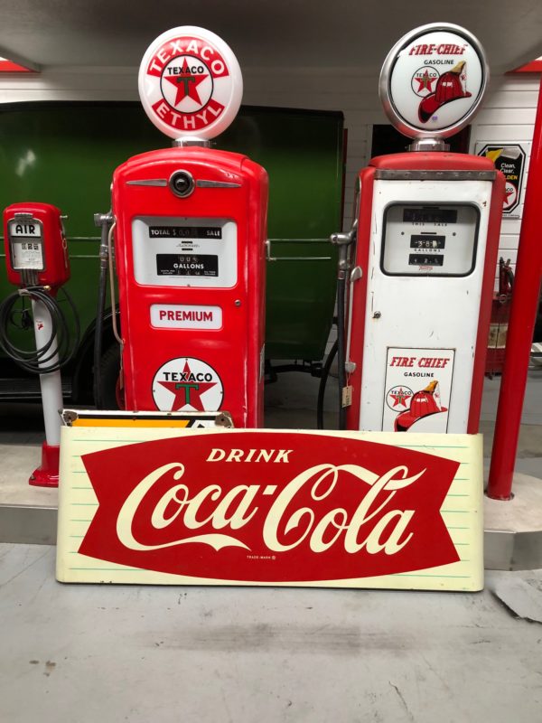 Coca Cola painted metal sign fischtail from 1950