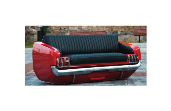 Ford mustang 1966 sofa made with real car parts