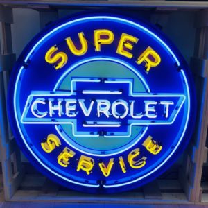 Enseigne Néon super Chevrolet service 95 cm