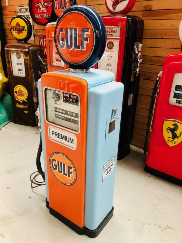 Pompe à essence Gulf Wayne modèle 100 Restaurée
