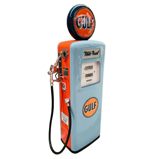 Pompe à essence américaine Gulf Erie de 1957 restaurée