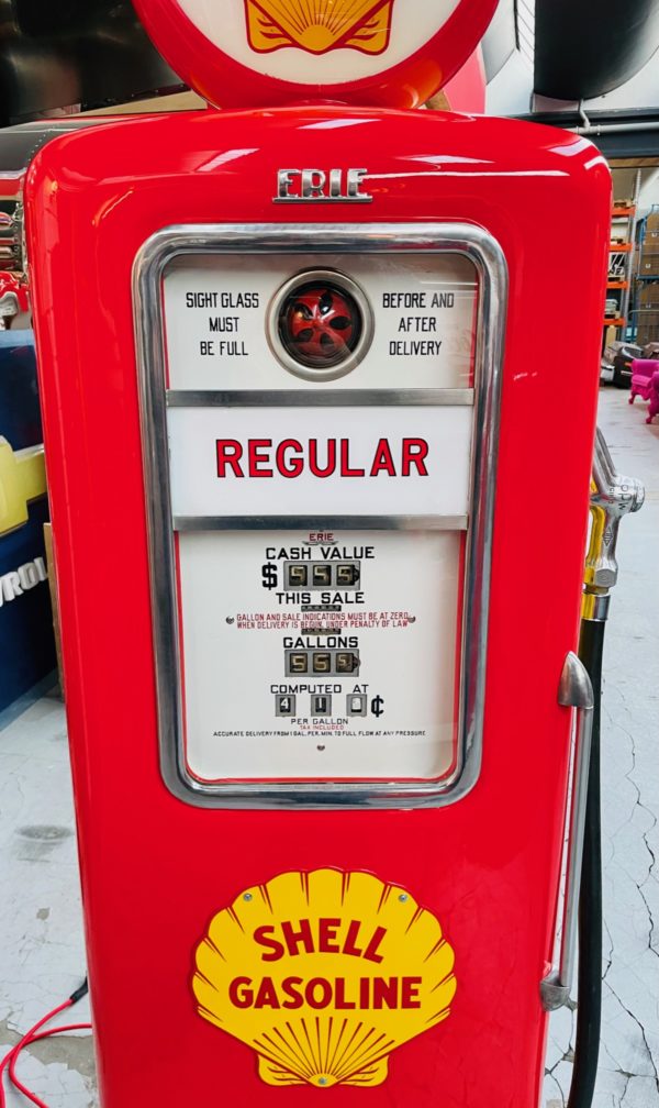 Shell restored gas pump