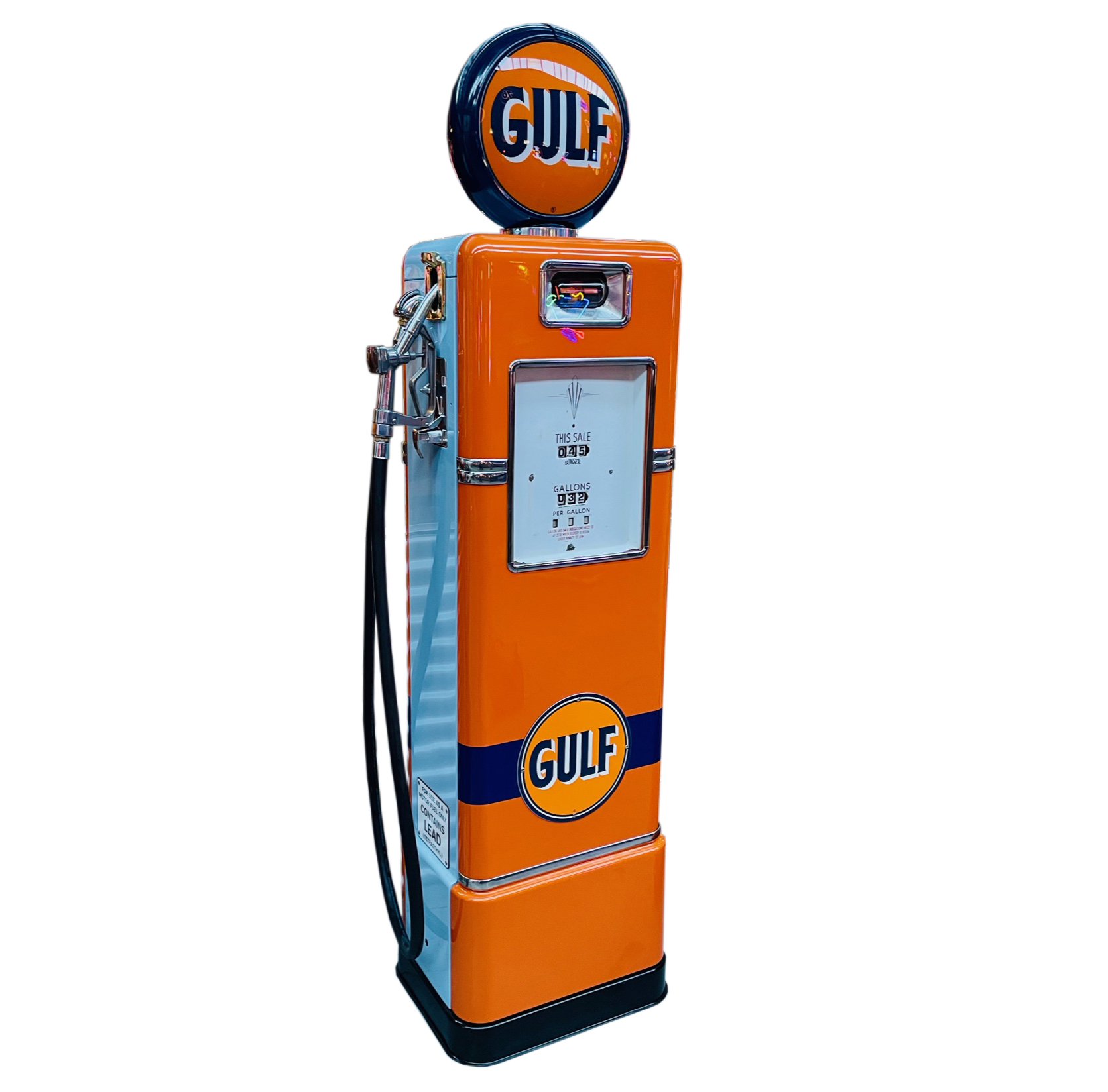 Gulf bowser american restored gas pump from 1948