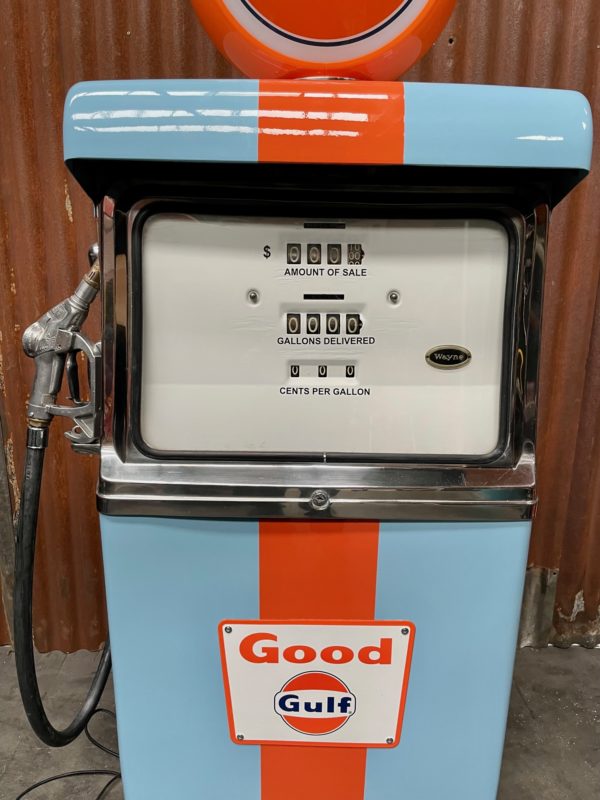 Pompe à essence américaine Gulf Wayne 1960 restaurée