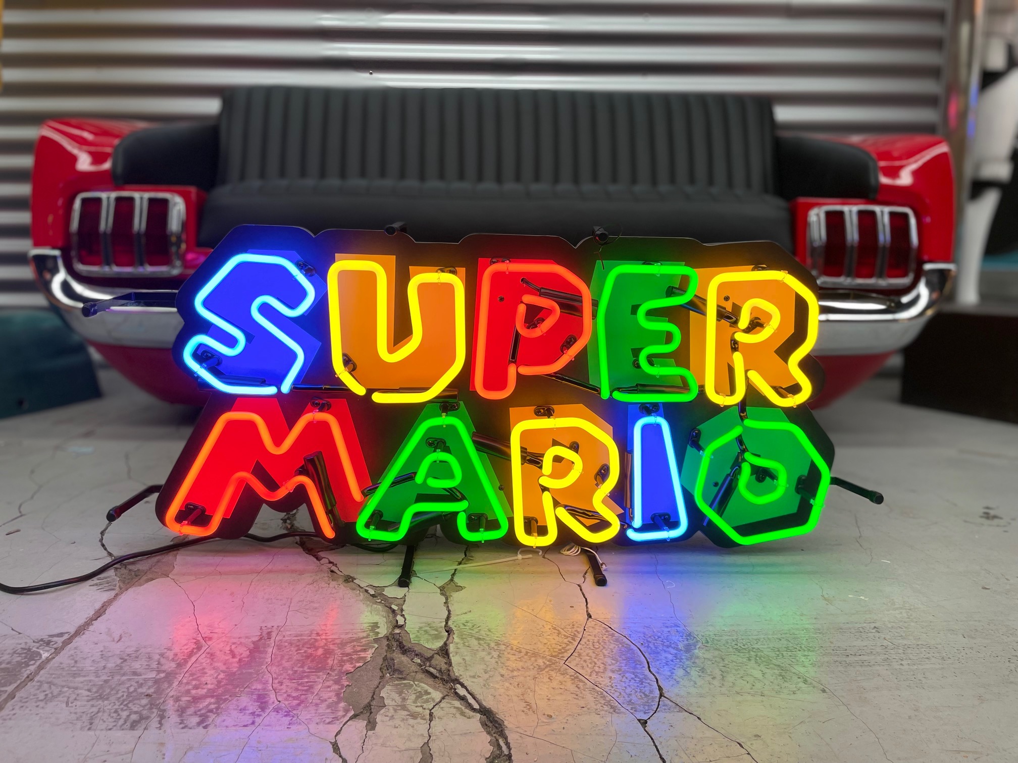 super mario neon light