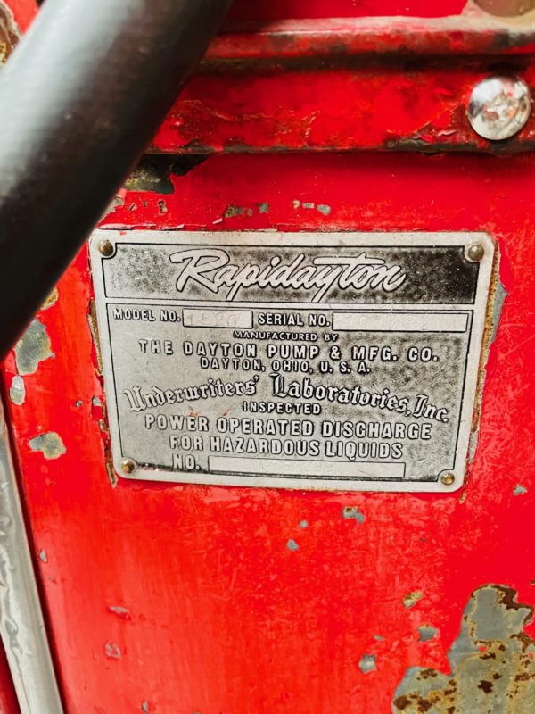 Caltex vintage American gas pump  tag id