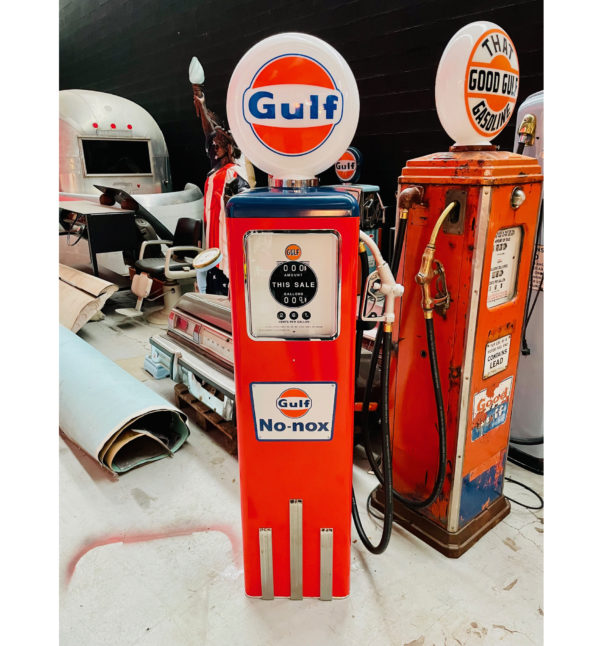 Pompe à essence américaine Gulf Wayne des années 50 reproduction