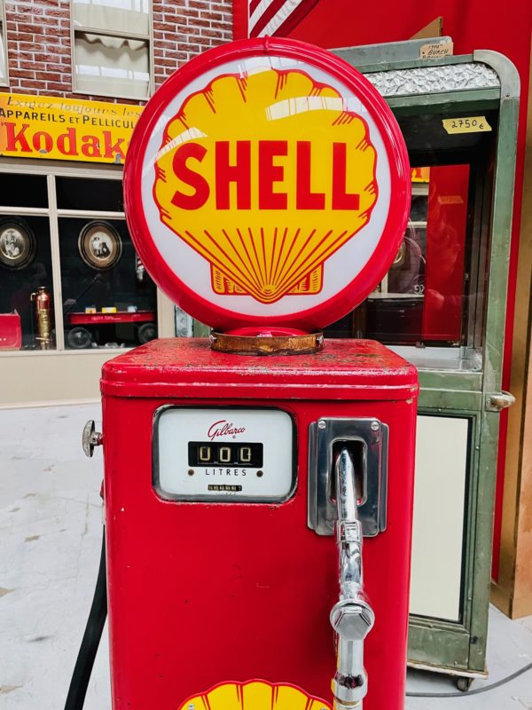 Pompe à essence shell Gilbarco globe verre