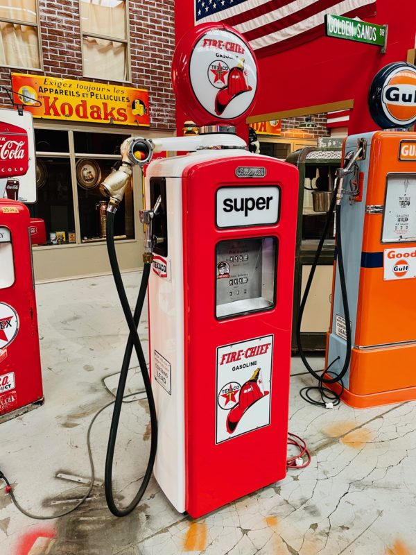 Texaco fire chief restored gas pump