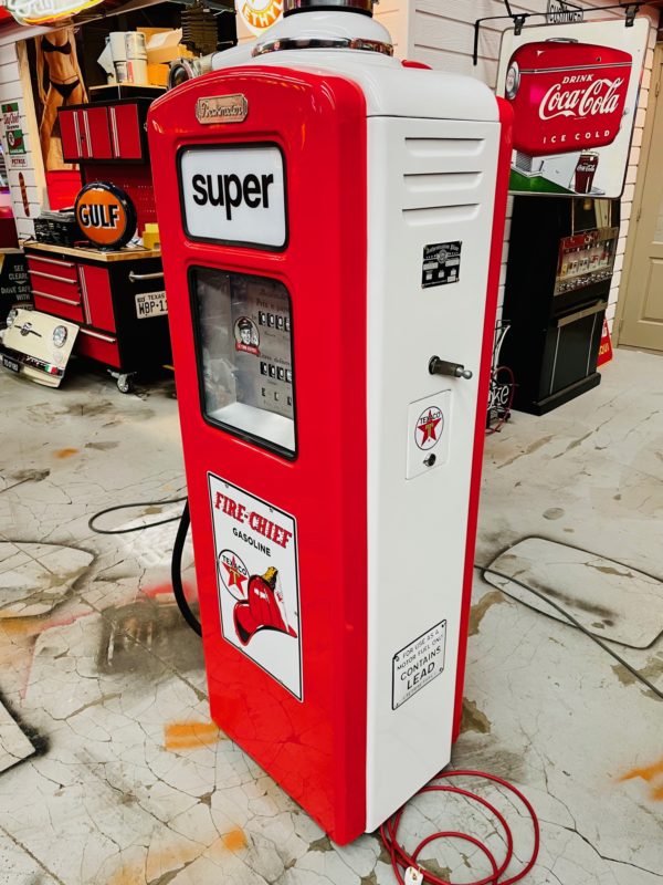 Pompe à essence vintage texaco fire chief restaurée