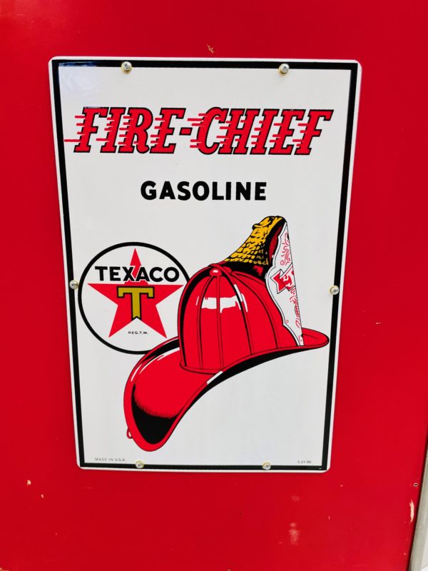 ancienne Pompe à essence américaine Texaco Fire Chief