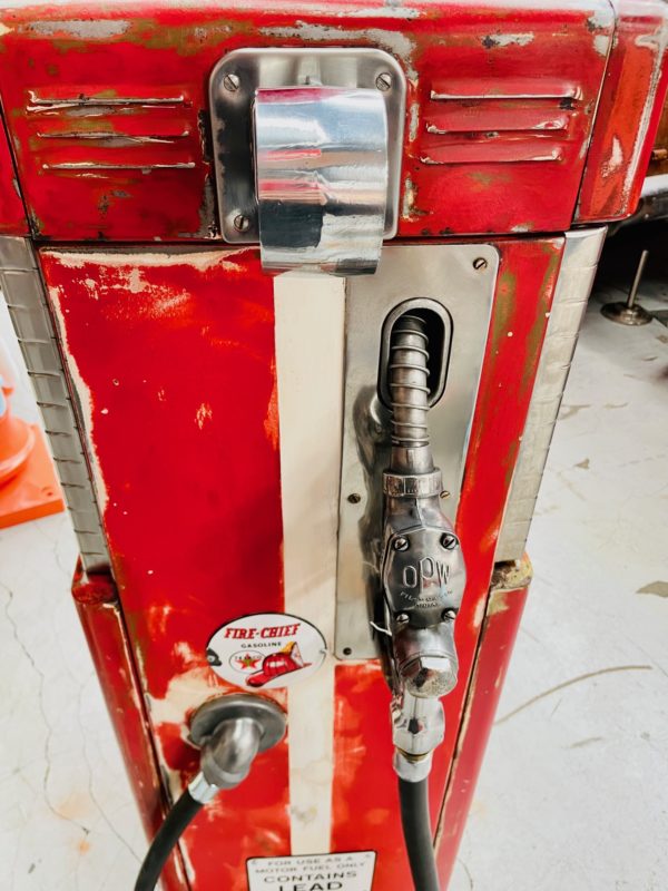 Pompe à essence américaine Texaco 1953 patine d'origine