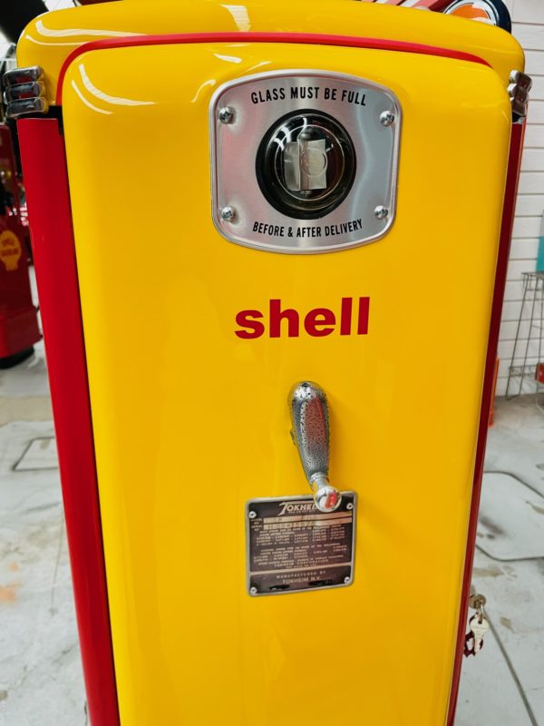 Ancienne pompe à essence shell Restaurée