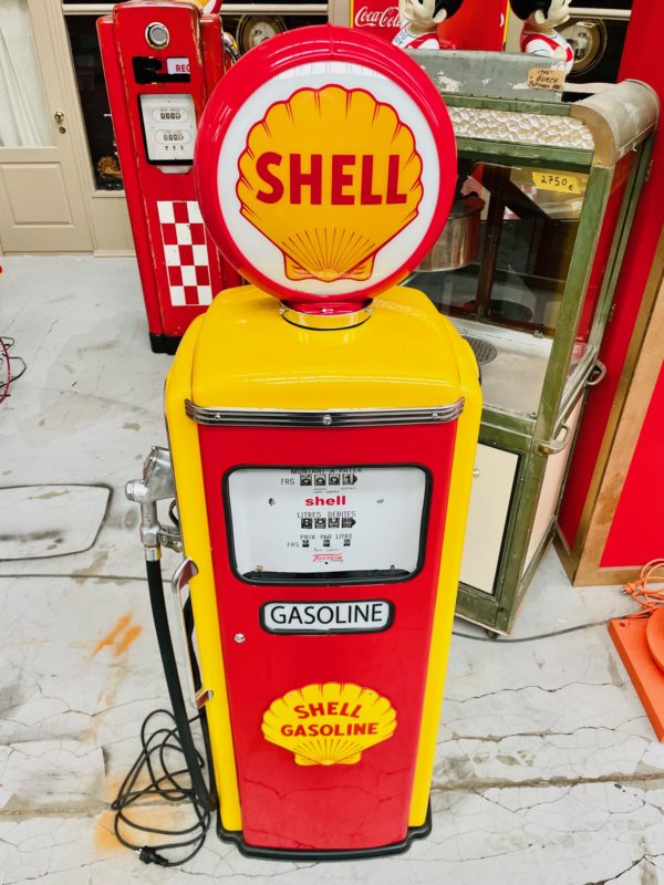 Ancienne pompe à essence Shell tokheim 1955 Restaurée