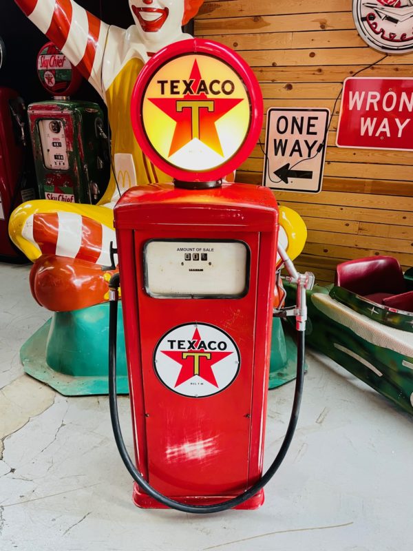 Pompe à essence Américaine Texaco patine d'origine.