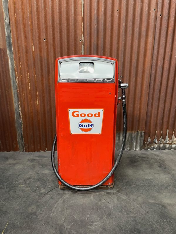 Pompe à essence Gulf gasboy américaine modèle 390 Patine d'origine