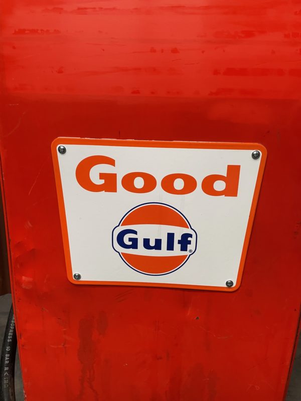 ancienne Pompe à essence Gulf gasboy