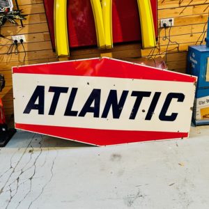 Atlantic American enamel sign, double sided 196 cm