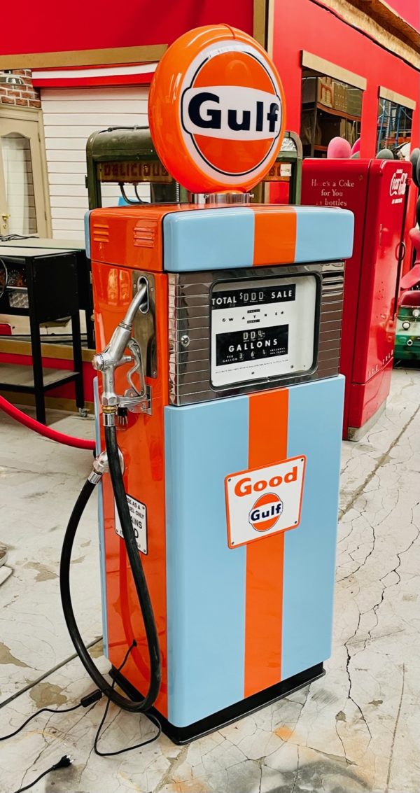Pompe à essence Gulf Wayne 505 américaine restaurée