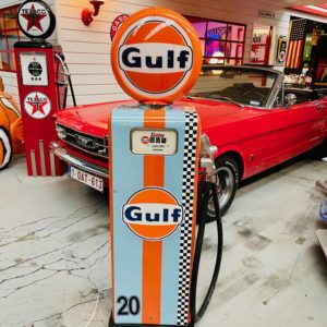 Pompe à essence Gulf gasboy américaine restaurée