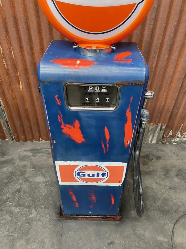 ancienne pompe à essence Gulf gasboy usa