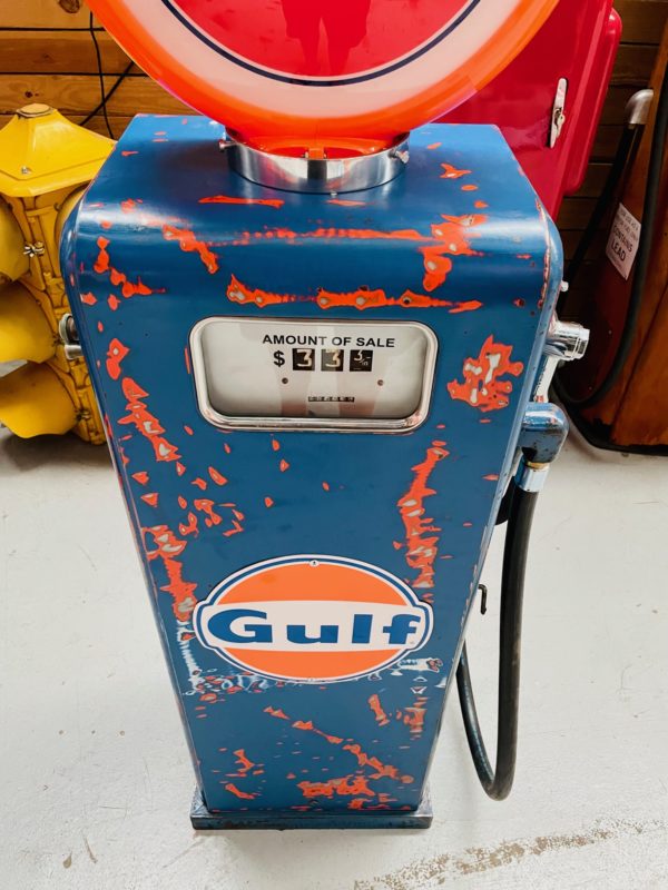 authentique pompe à essence Gulf gasboy