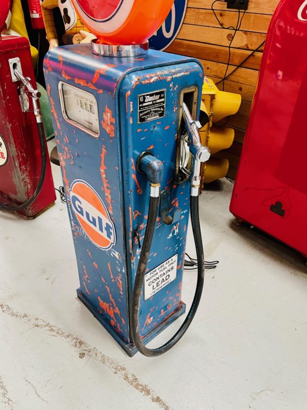 pompe à essence Gulf gasboy patine d'origine