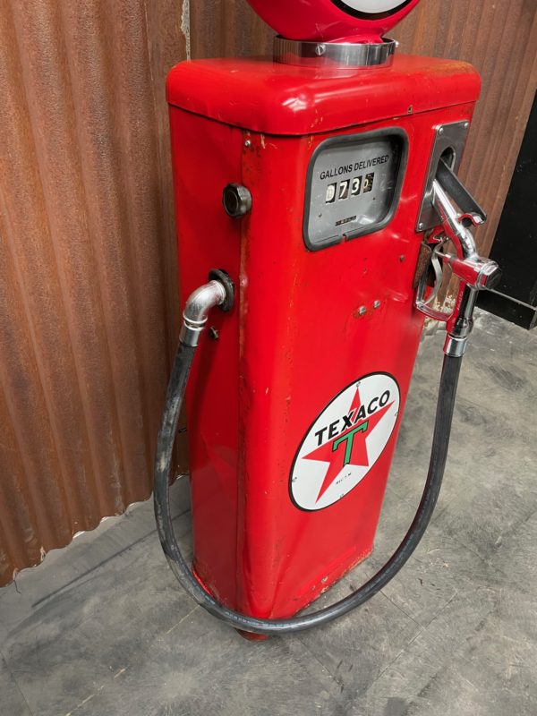 ancienne pompe à essence texaco patine d'origine
