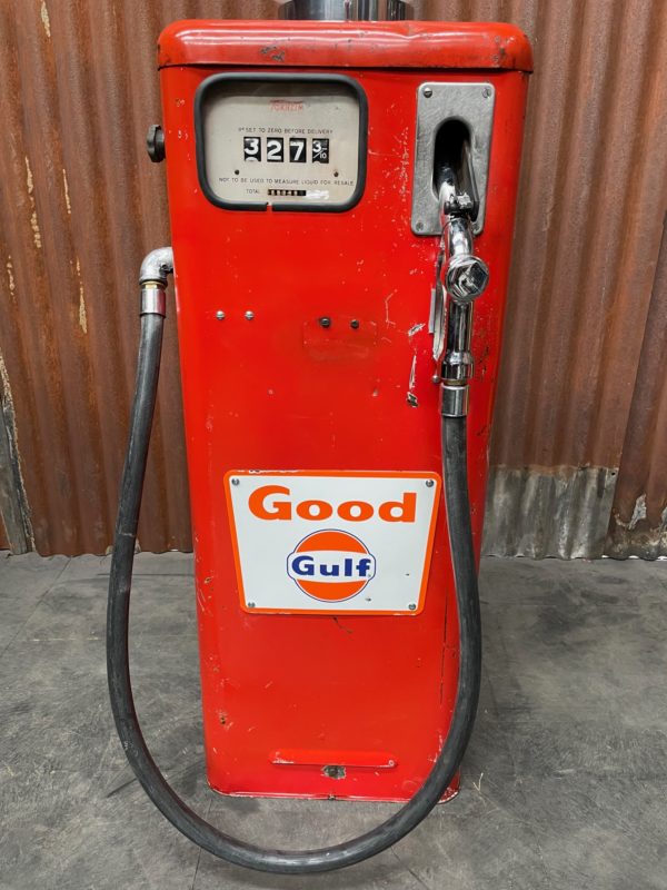 authentique Pompe à essence Gulf américaine