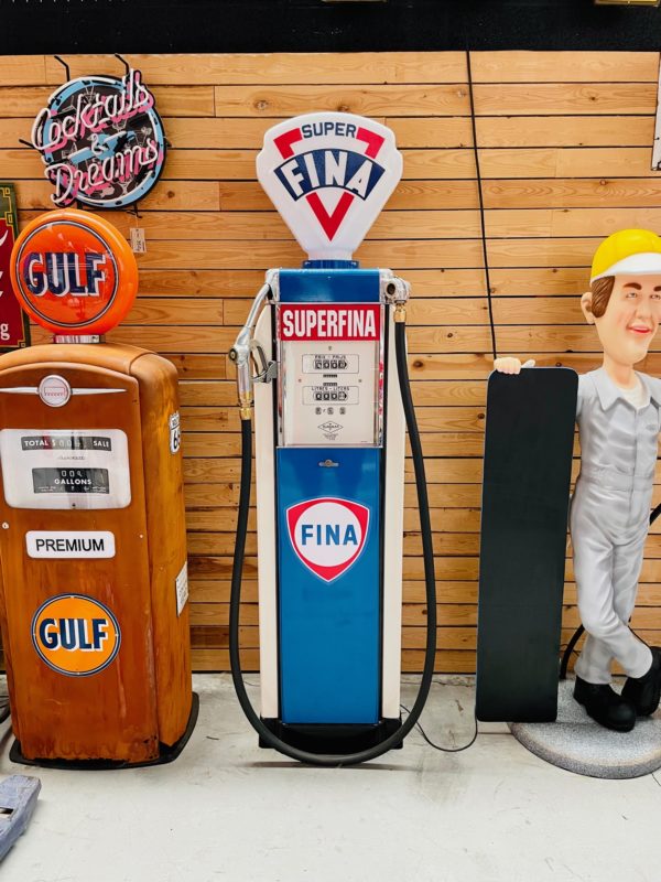 Pure Fina Satam authentic gas pump from 1950.
