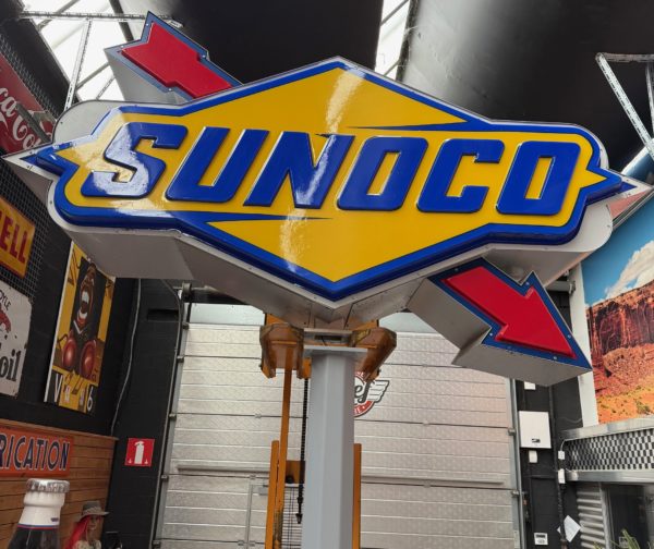 authentique Enseigne lumineuse Sunoco américaine de station services