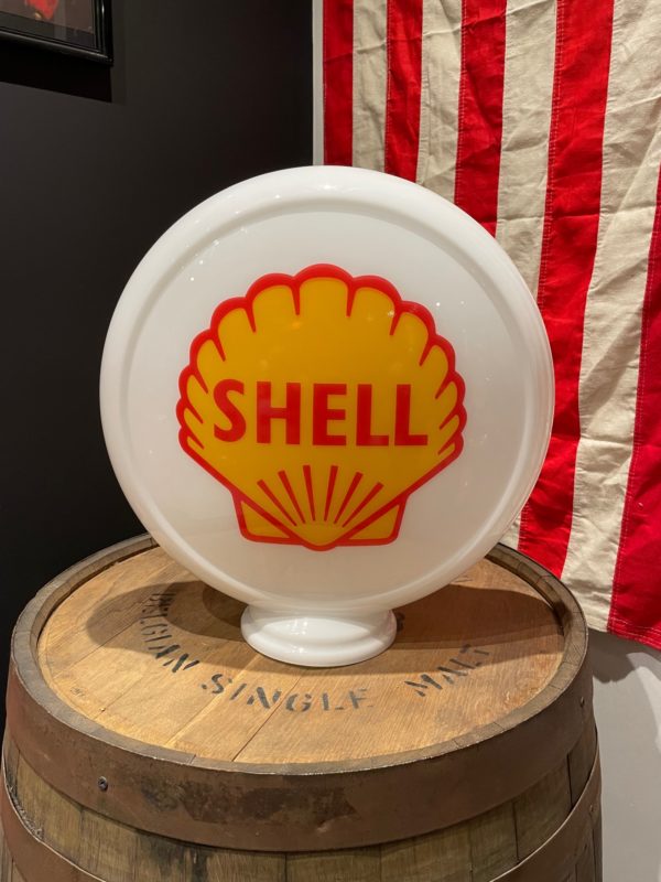 Globe Opaline Shell de pompe à essence