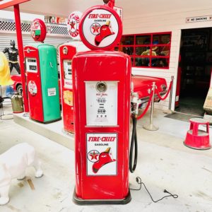 Texaco Fire Chief American gas pump from 1940 with original patina.