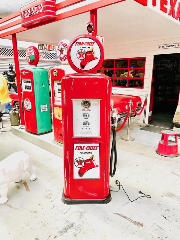 Texaco Fire Chief American gas pump from 1940 with original patina.