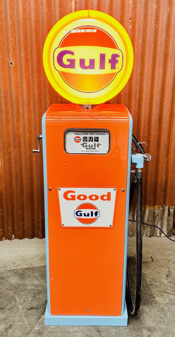 Pompe à essence Gulf gasboy américaine