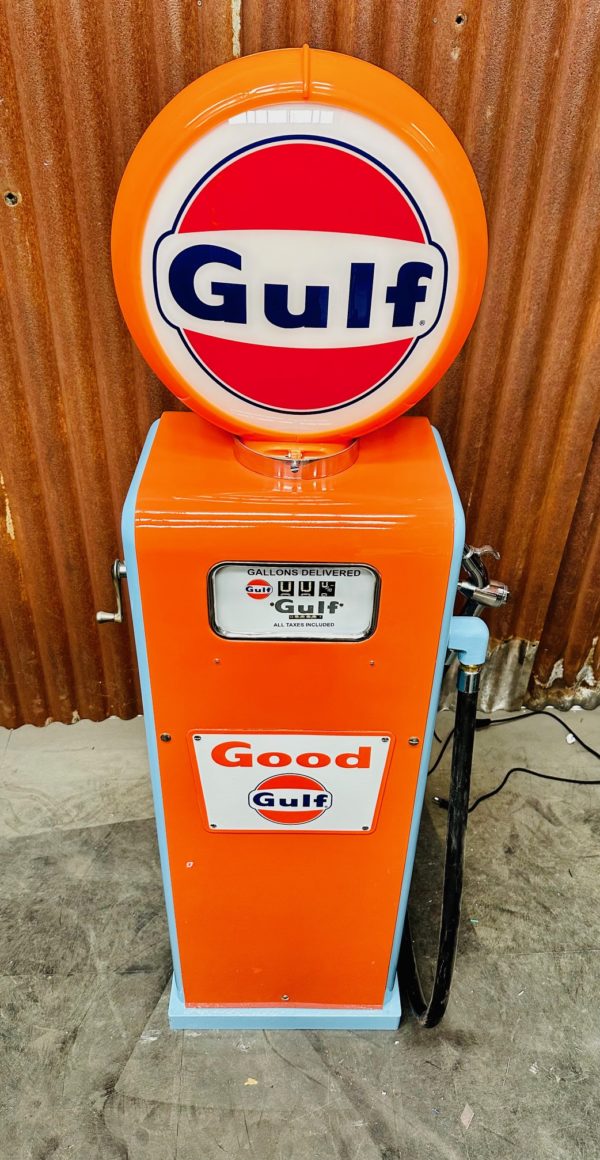 ancienne Pompe à essence Gulf gasboy américaine