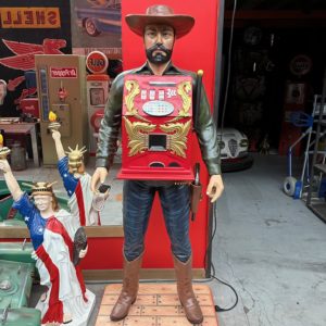 Statue Cowboy avec jackpot en résine 185 cm