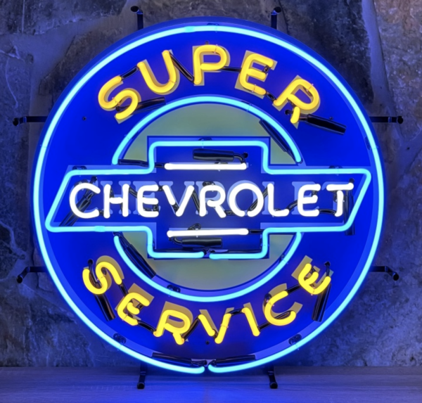 enseigne neon super Chevrolet service 60 cm