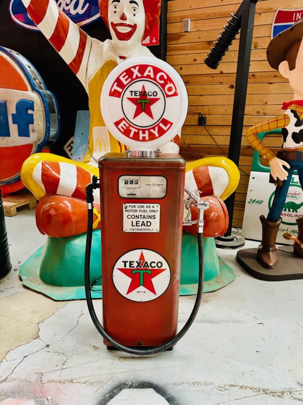 American Texaco gas pump with original patina
