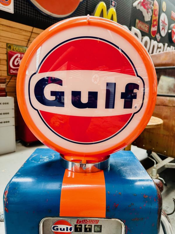 Pompe à essence Gulf Gasboy orange