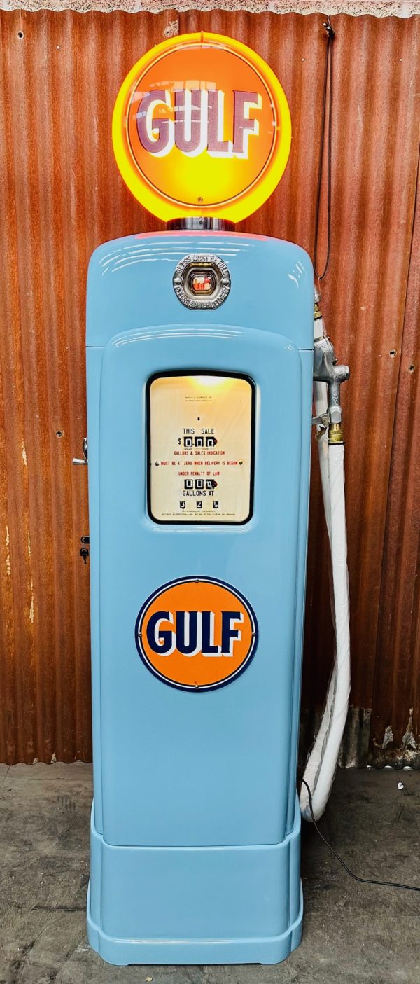 ancienne Pompe à essence Gulf américaine