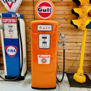 Pompe à essence américaine Gulf Erie de 1957 restaurée