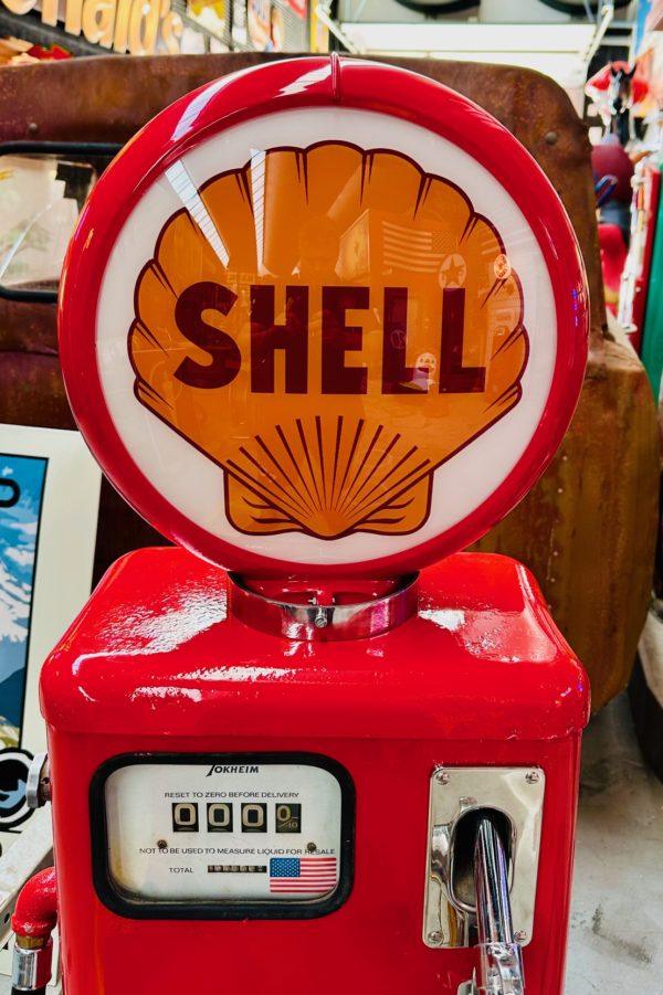 ancienne Pompe à essence Shell Américaine